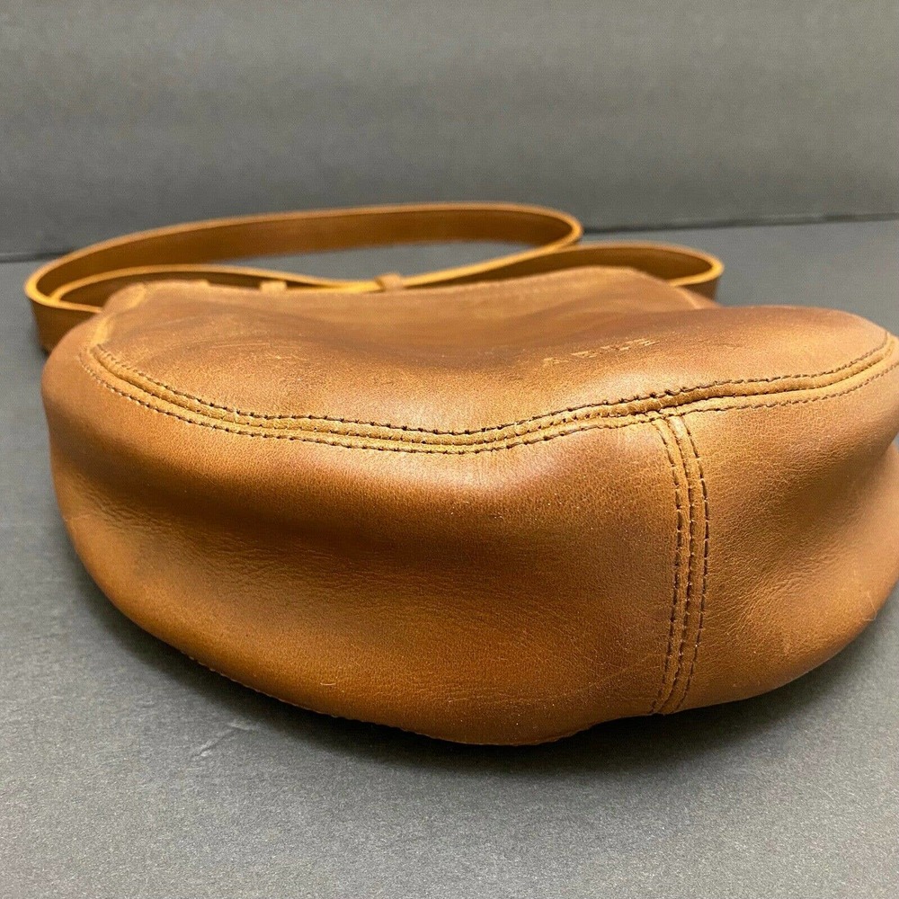Able Naomi Saddlebag Purse Whiskey Adjustable Crossbody Zippered - Picture 2 of 10
